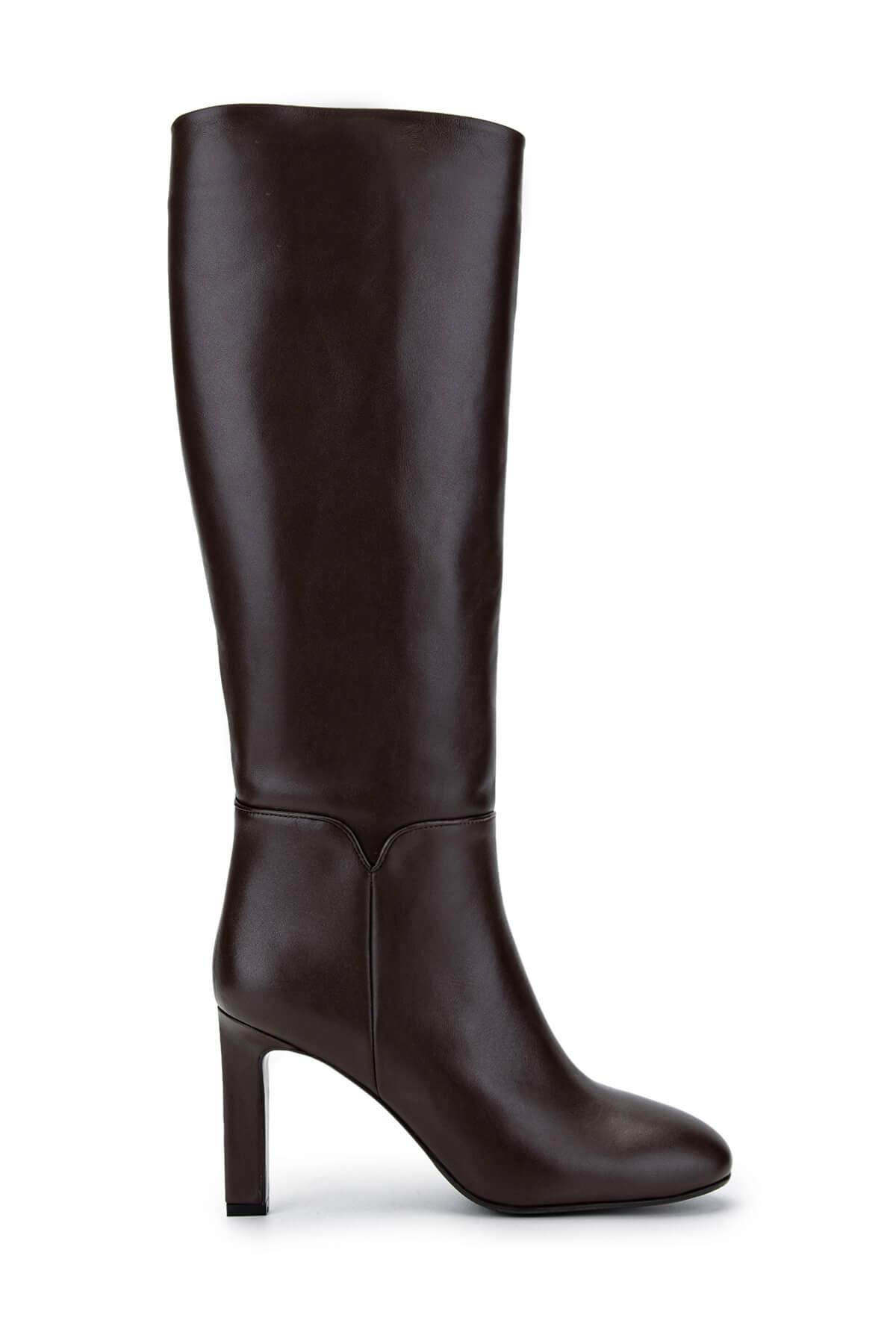  Tamer Tanca Kadın Hakiki Deri Kahverengi Klasik Çizme