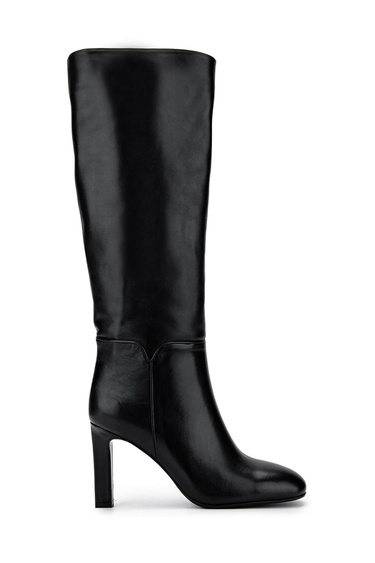  Tamer Tanca Kadın Hakiki Deri Siyah Deri Klasik Çizme