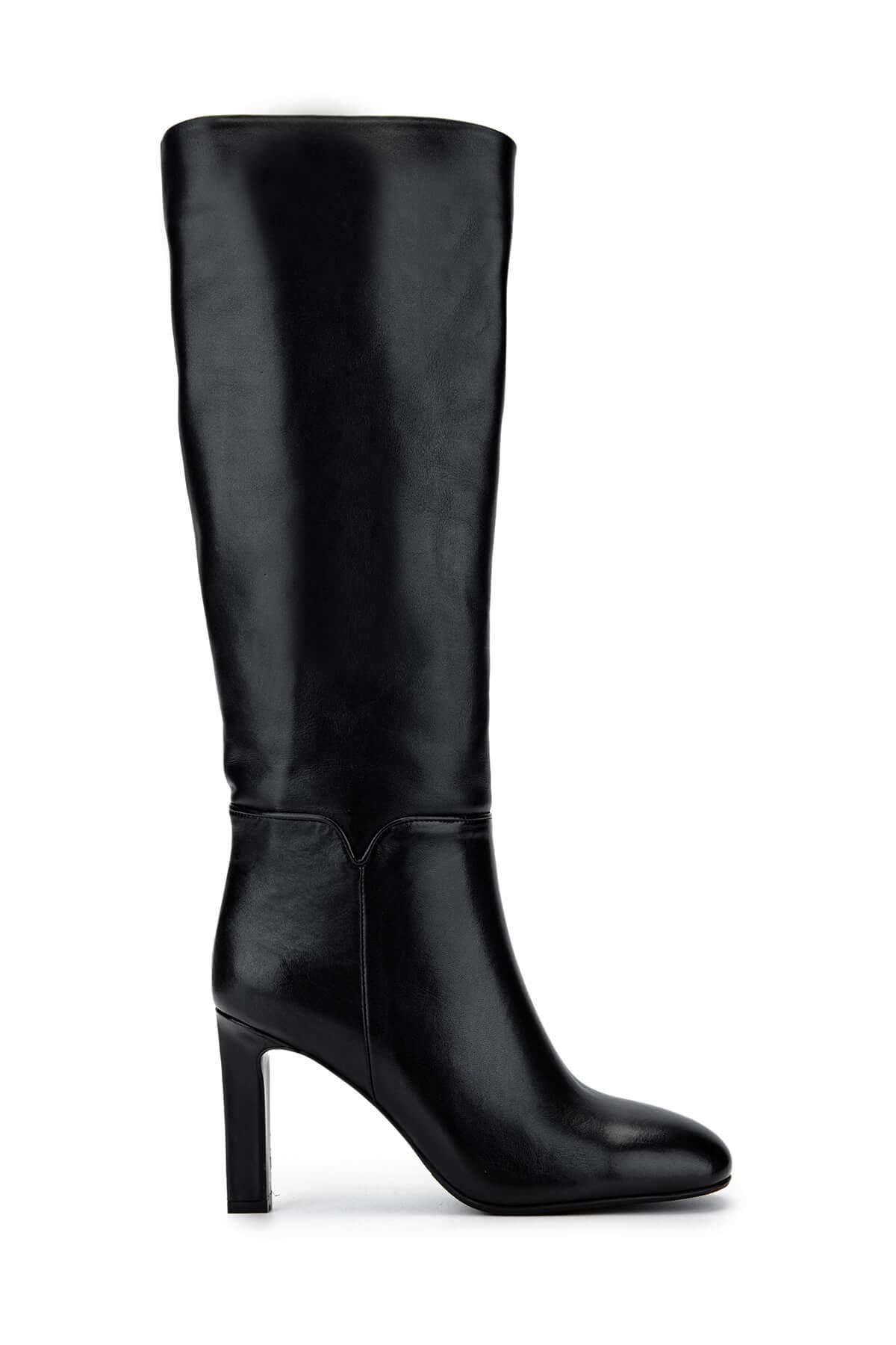  Tamer Tanca Kadın Hakiki Deri Siyah Deri Klasik Çizme