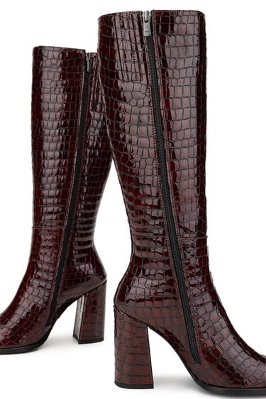  Tamer Tanca Kadın Hakiki Deri Bordo Casual Çizme