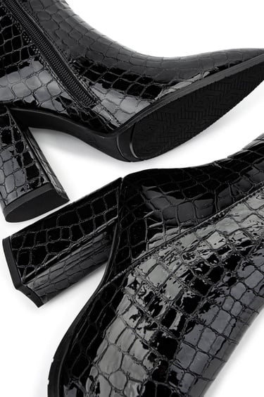  Tamer Tanca Kadın Hakiki Deri Siyah Kroko Casual Çizme