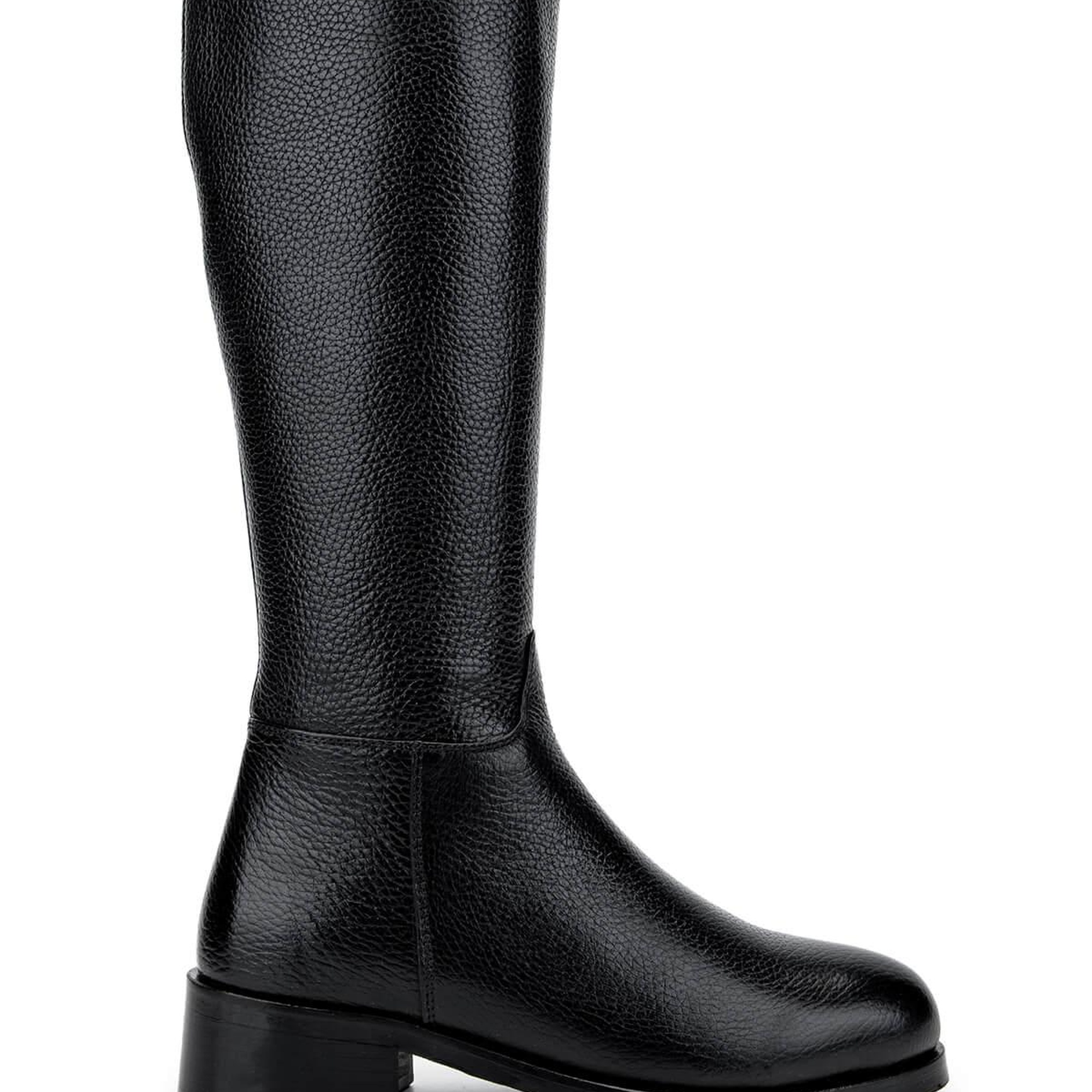 Tamer Tanca Kadın Hakiki Deri Siyah Floter Casual Çizme