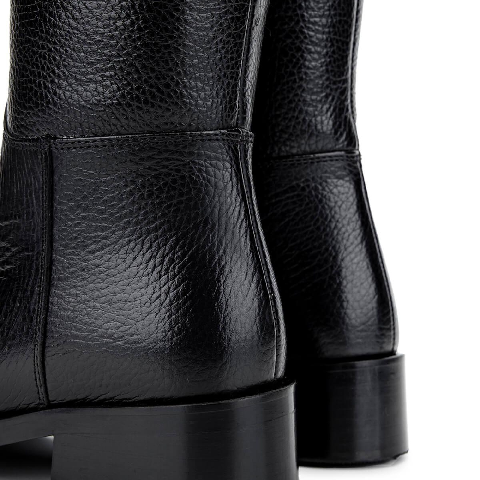 Tamer Tanca Kadın Hakiki Deri Siyah Floter Casual Çizme