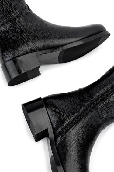  Tamer Tanca Kadın Hakiki Deri Siyah Floter Casual Çizme