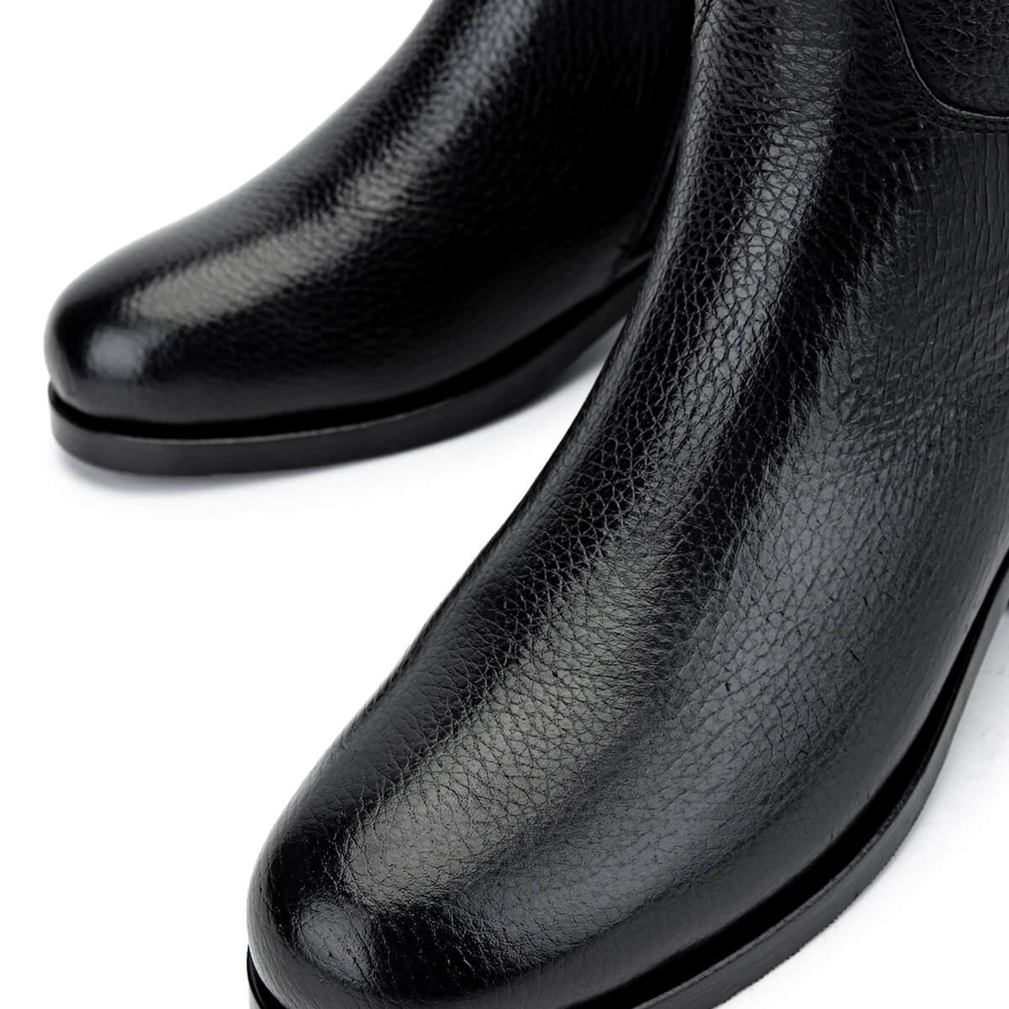 Tamer Tanca Kadın Hakiki Deri Siyah Floter Casual Çizme