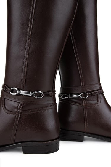  Tamer Tanca Kadın Hakiki Deri Kahverengi Klasik Çizme