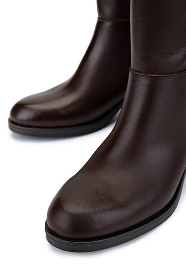  Tamer Tanca Kadın Hakiki Deri Kahverengi Klasik Çizme