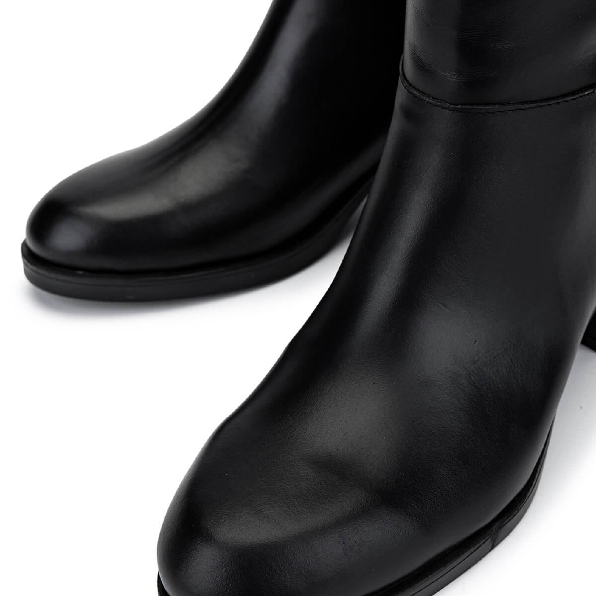 Tamer Tanca Kadın Hakiki Deri Siyah Deri Klasik Çizme