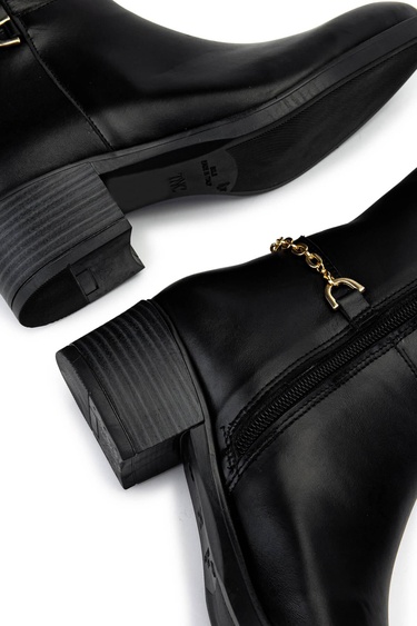  Tamer Tanca Kadın Hakiki Deri Siyah Deri Klasik Çizme