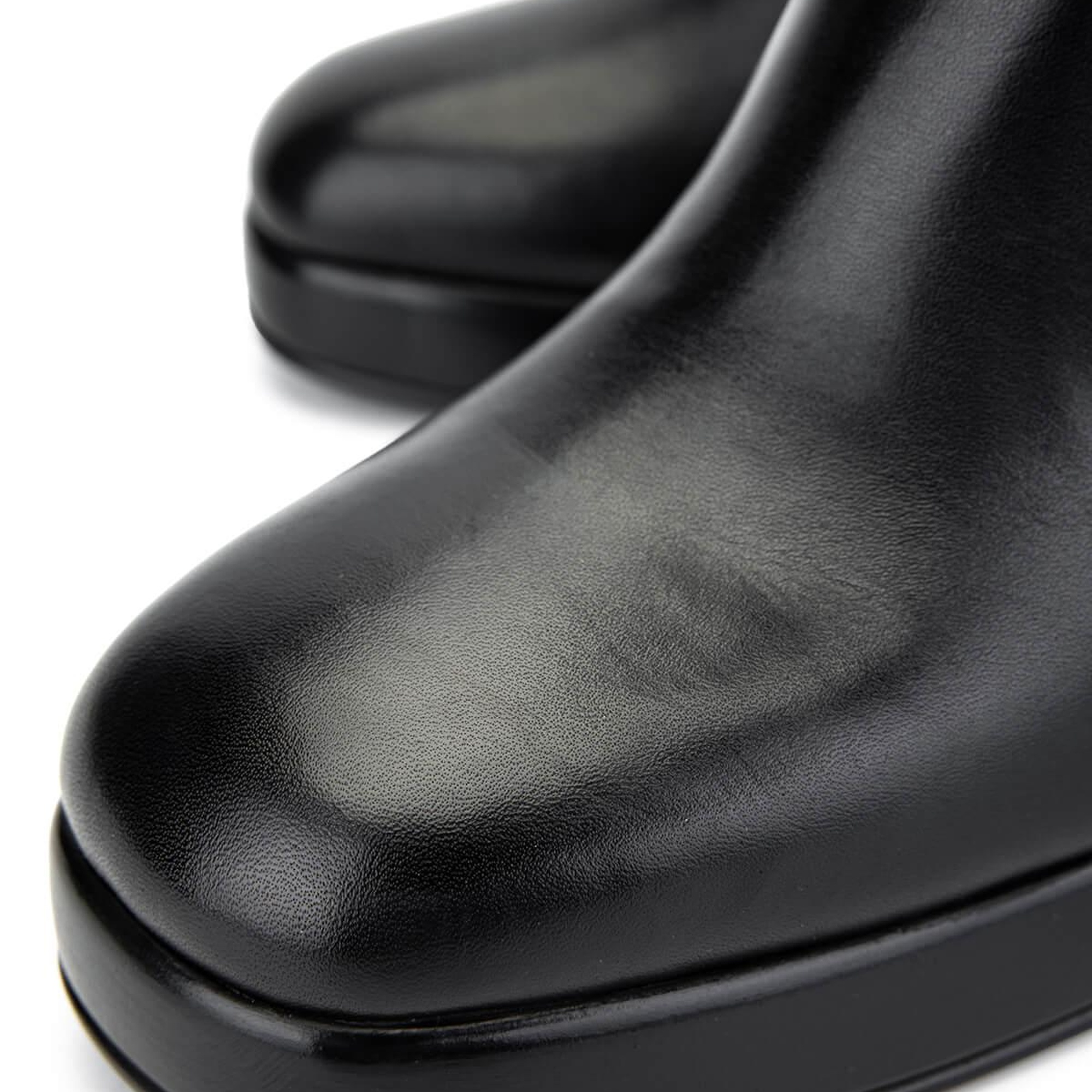 Tamer Tanca Kadın Hakiki Deri Siyah Deri Topuklu Çizme