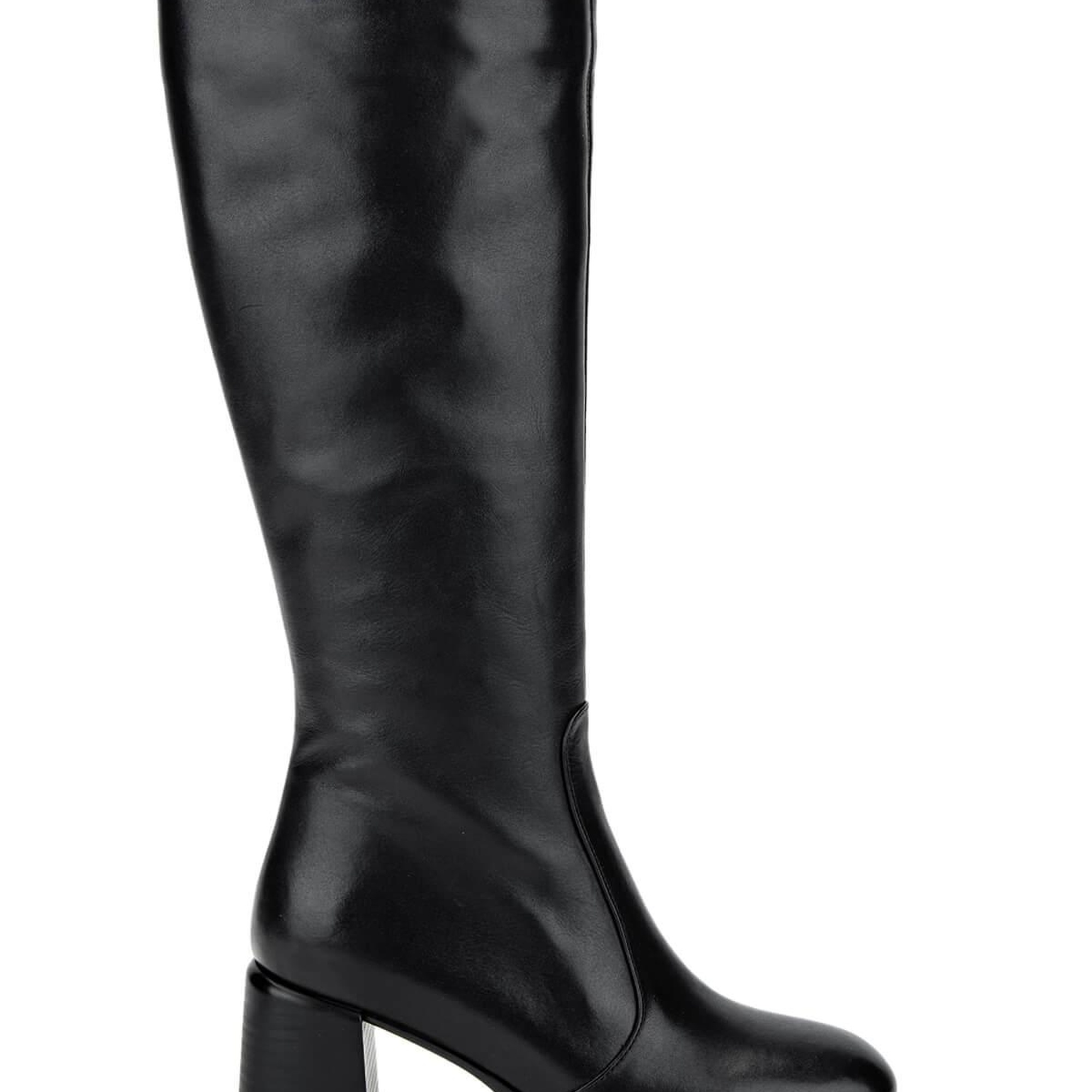 Tamer Tanca Kadın Hakiki Deri Siyah Deri Topuklu Çizme