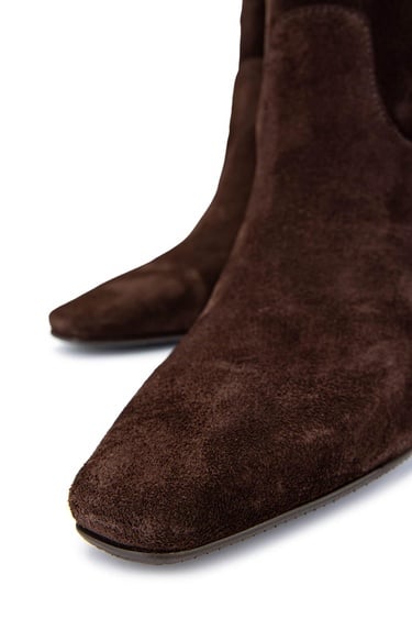  Tamer Tanca Kadın Hakiki Deri Kahverengi Süet Topuklu Çizme