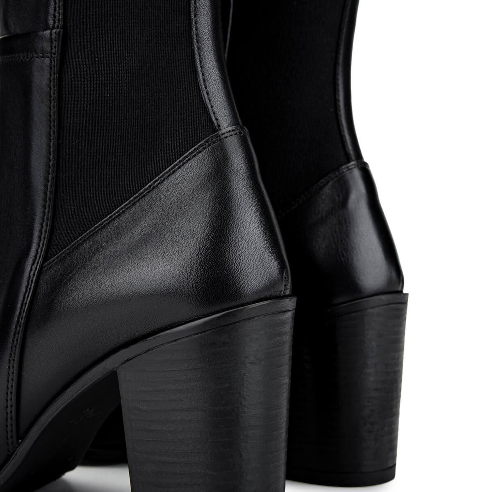 Tamer Tanca Kadın Hakiki Deri Siyah Deri Topuklu Çizme