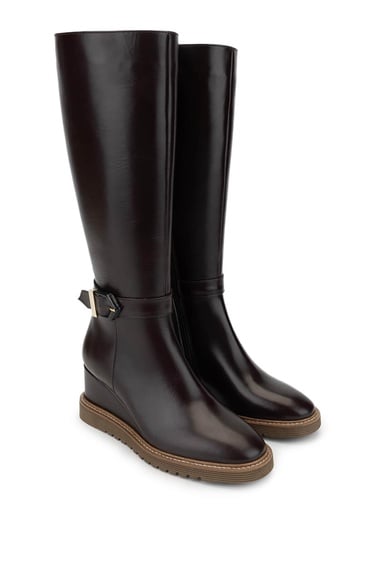  Tamer Tanca Kadın Hakiki Deri Kahverengi Casual Çizme