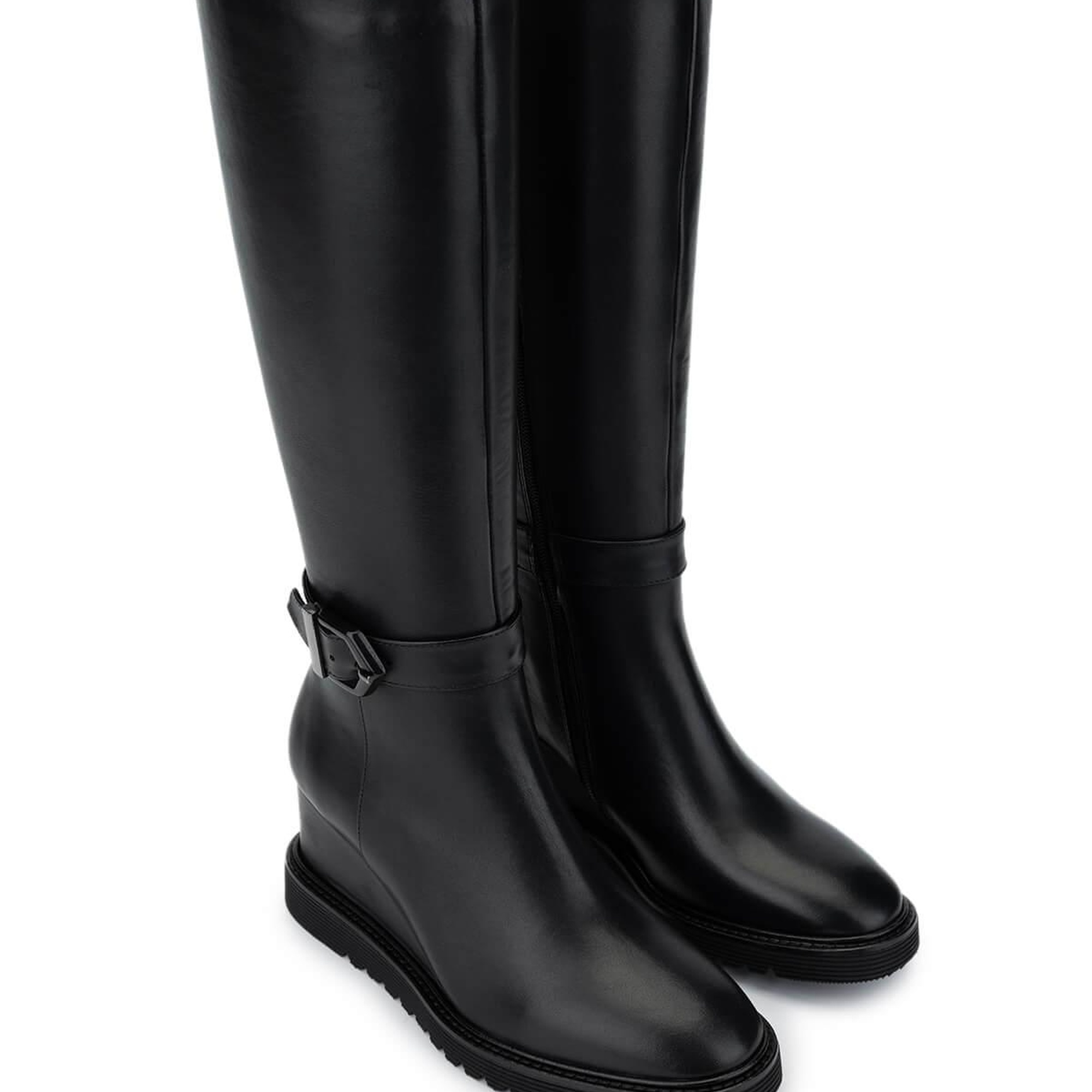 Tamer Tanca Kadın Hakiki Deri Siyah Deri Casual Çizme