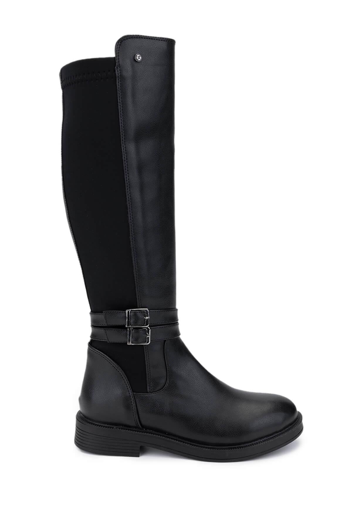  Tamer Tanca Kadın Vegan Siyah Casual Çizme