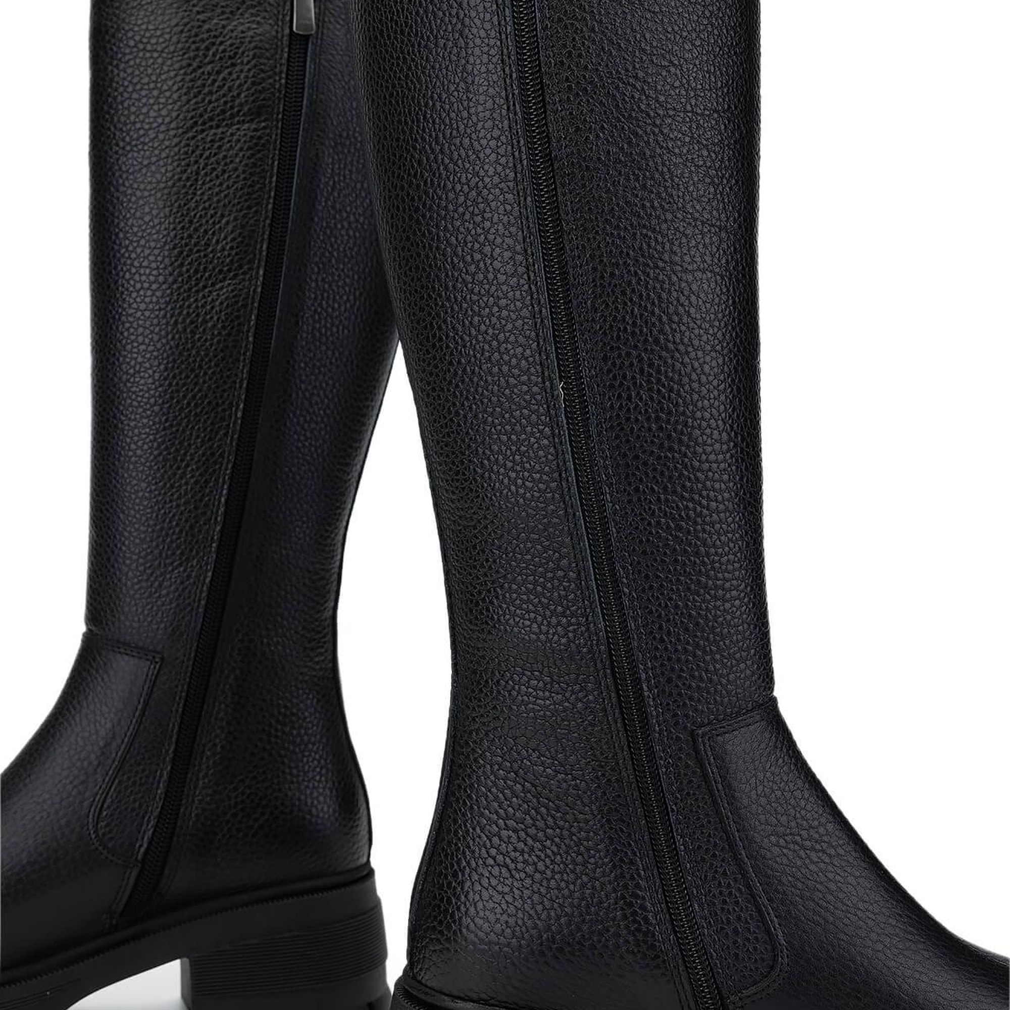 Tamer Tanca Kadın Hakiki Deri Siyah Floter Casual Çizme