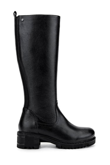  Tamer Tanca Kadın Hakiki Deri Siyah Casual Çizme