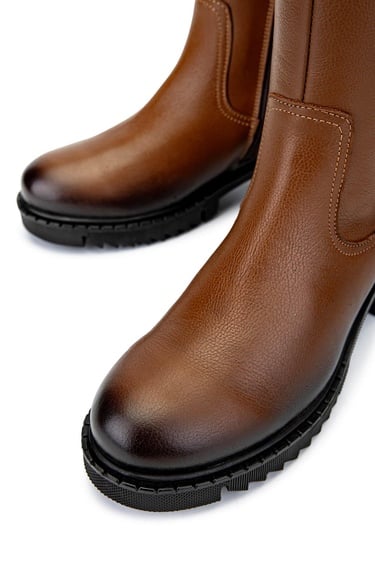  Tamer Tanca Kadın Hakiki Deri Taba Casual Çizme