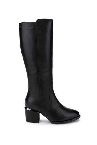 Tamer Tanca Kadın Hakiki Deri Siyah Analin Casual Çizme