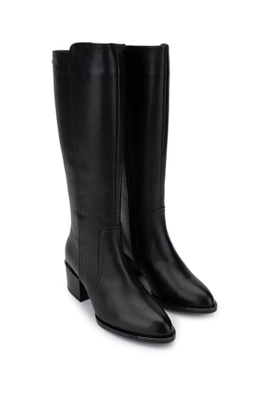  Tamer Tanca Kadın Hakiki Deri Siyah Analin Casual Çizme