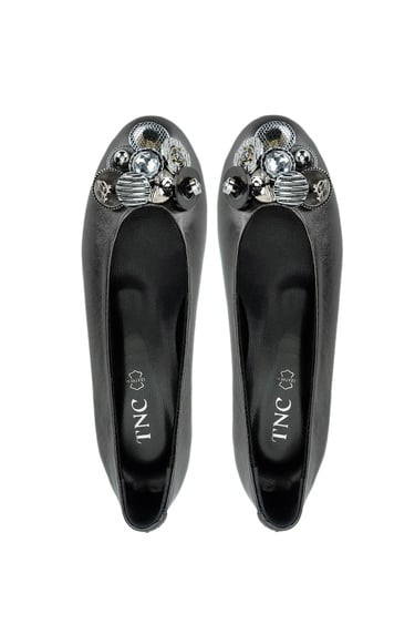  Tamer Tanca Kadın Hakiki Deri Gri Babet Ayakkabı