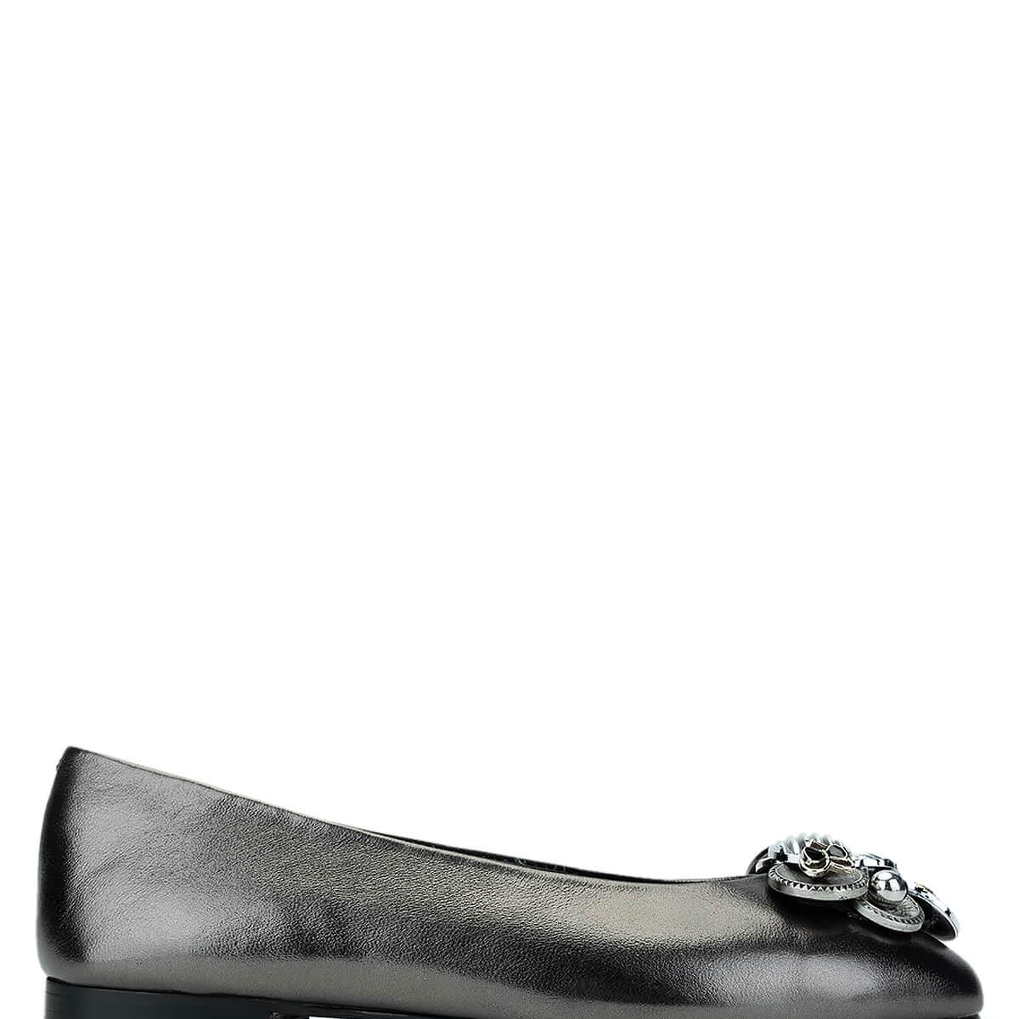 Tamer Tanca Kadın Hakiki Deri Gri Babet Ayakkabı