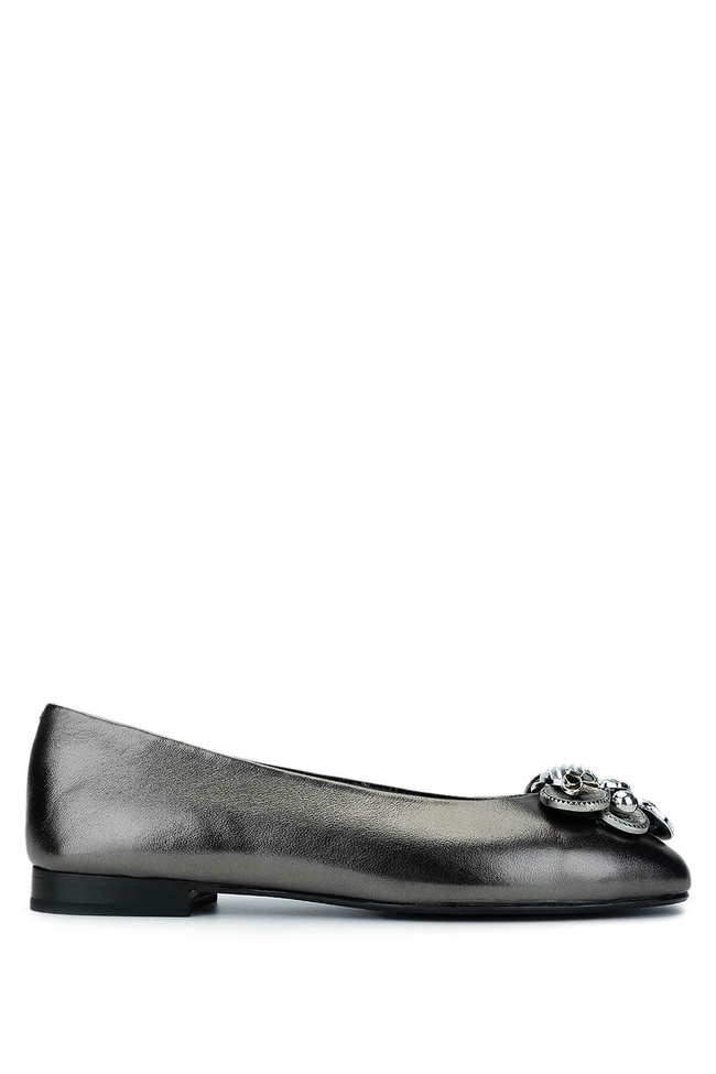  Tamer Tanca Kadın Hakiki Deri Gri Babet Ayakkabı