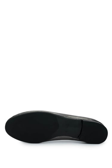  Tamer Tanca Kadın Hakiki Deri Gri Babet Ayakkabı