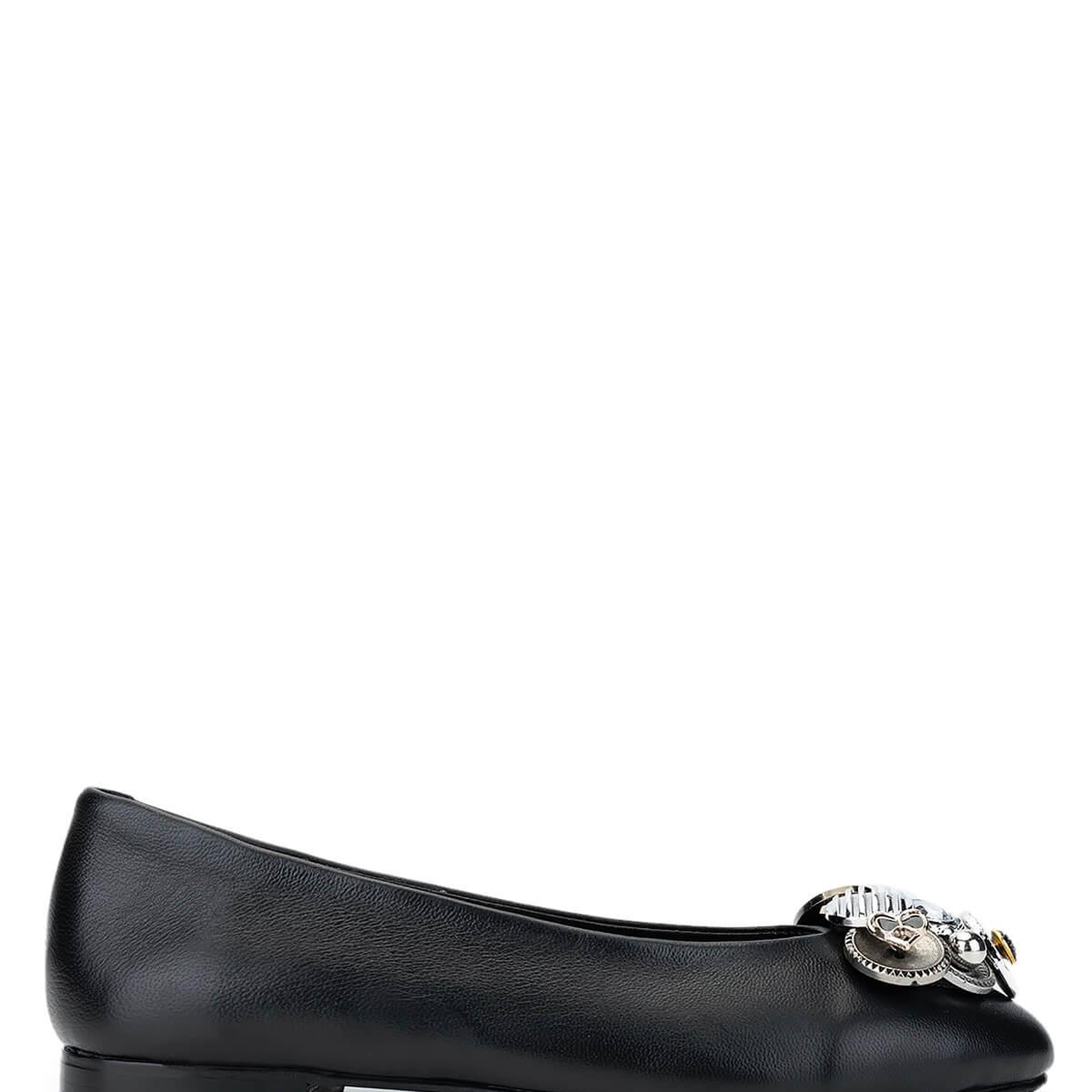 Tamer Tanca Kadın Hakiki Deri Siyah Babet Ayakkabı