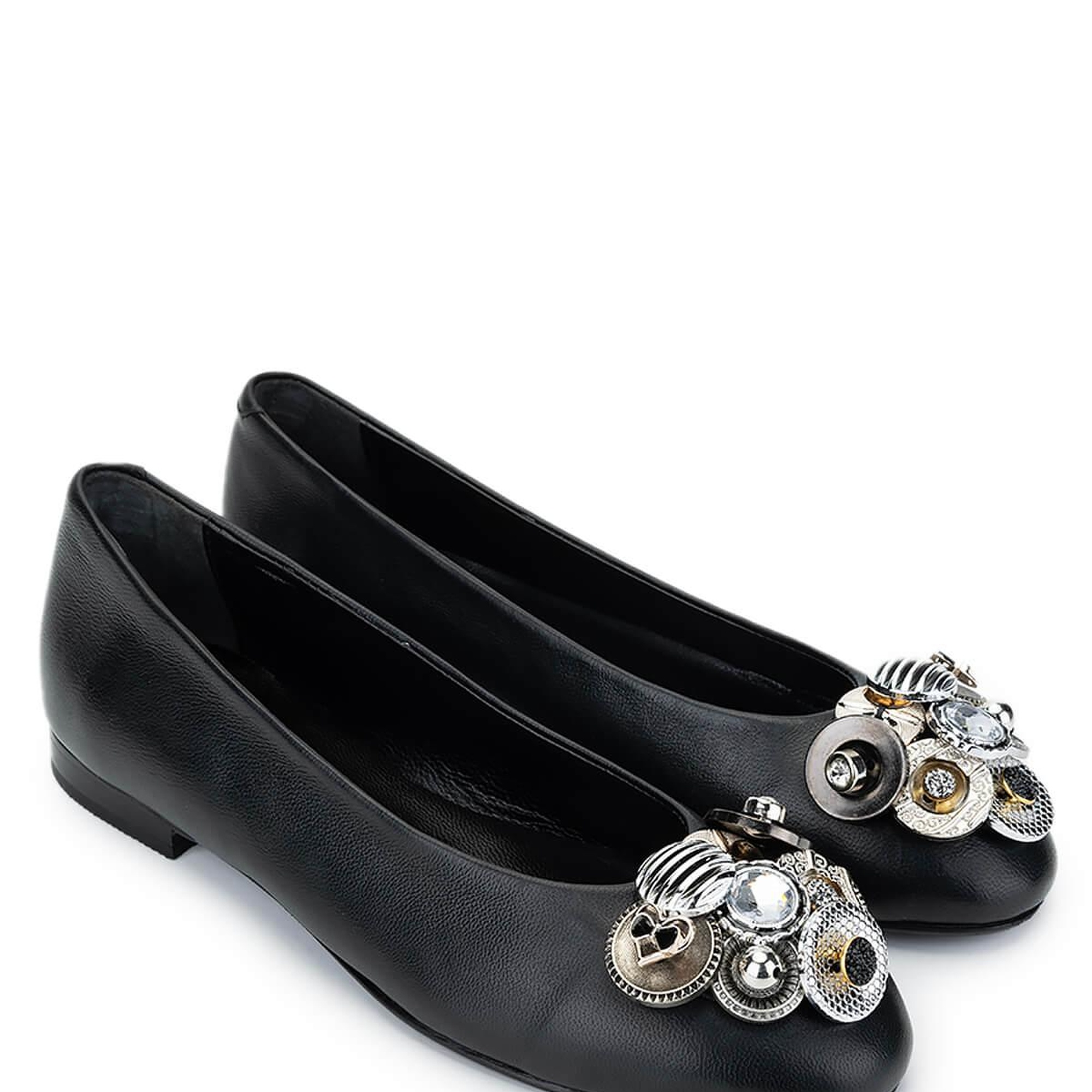 Tamer Tanca Kadın Hakiki Deri Siyah Babet Ayakkabı