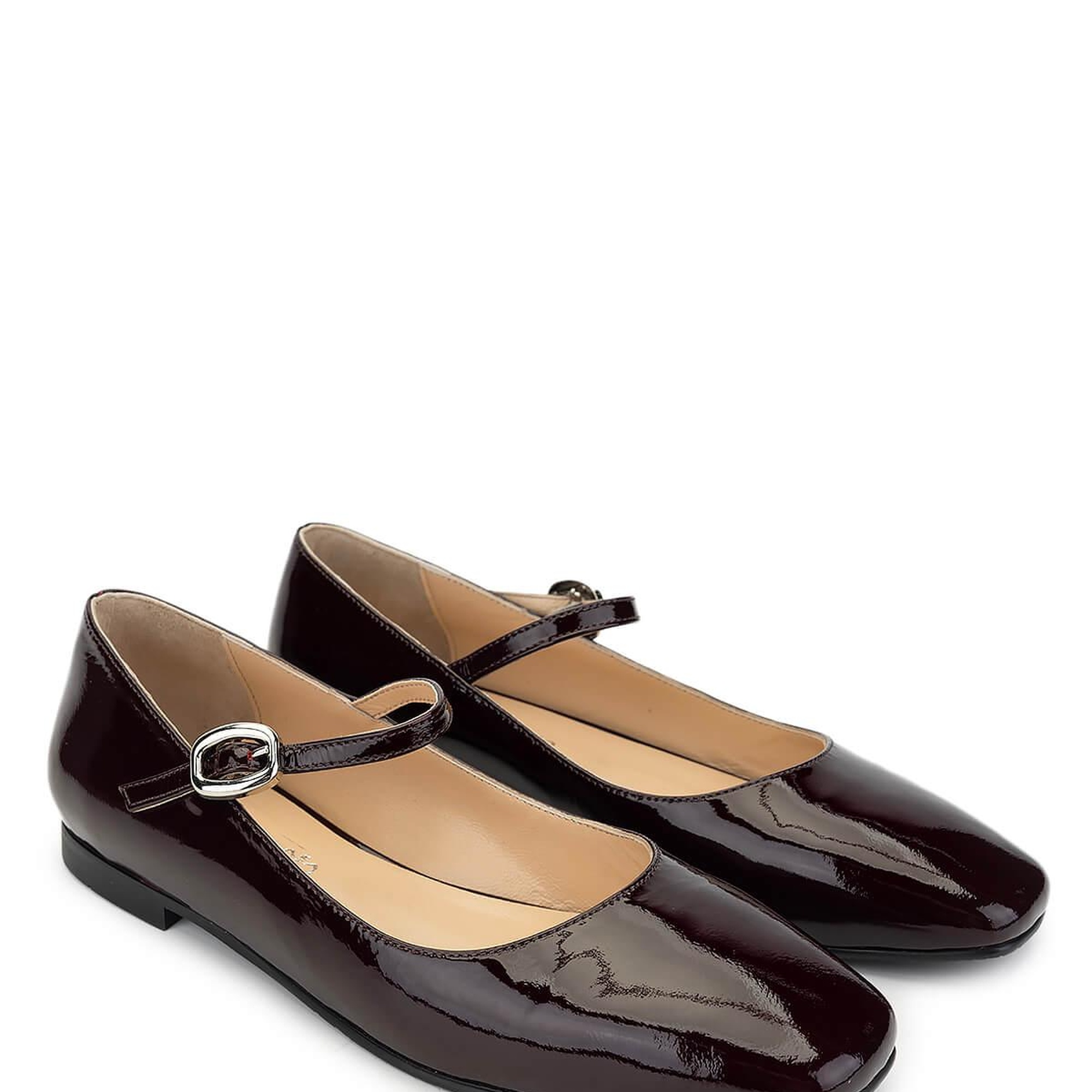 Tamer Tanca Kadın Hakiki Deri Bordo Rugan Babet Ayakkabı