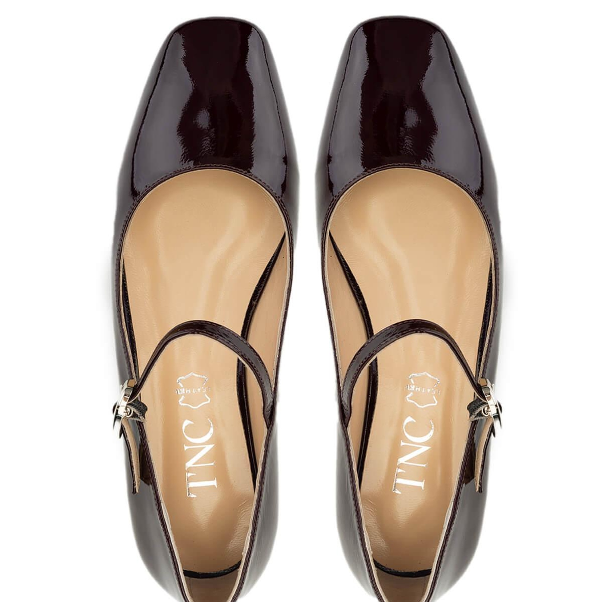 Tamer Tanca Kadın Hakiki Deri Bordo Rugan Babet Ayakkabı