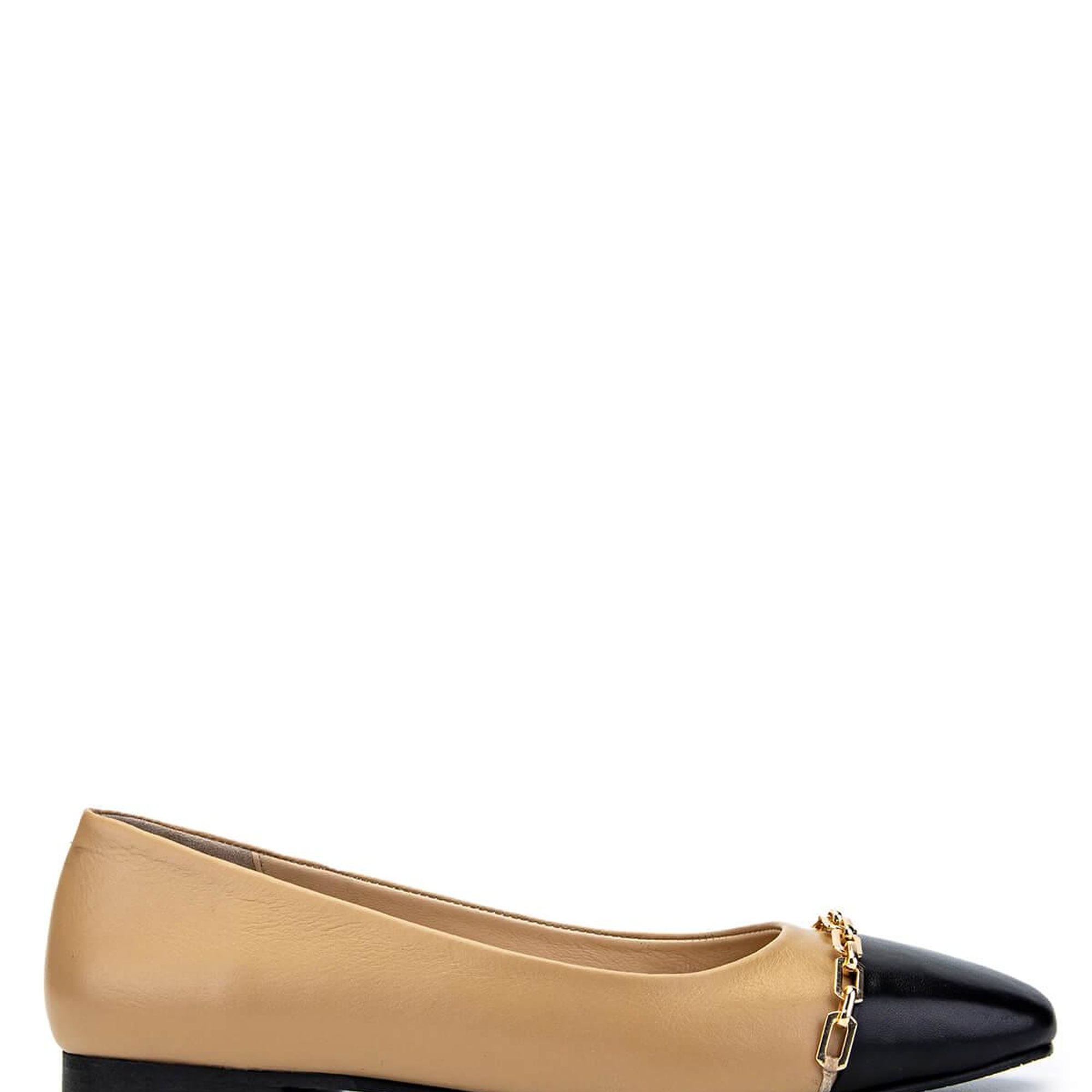 Tamer Tanca Kadın Hakiki Deri Bej Babet Ayakkabı