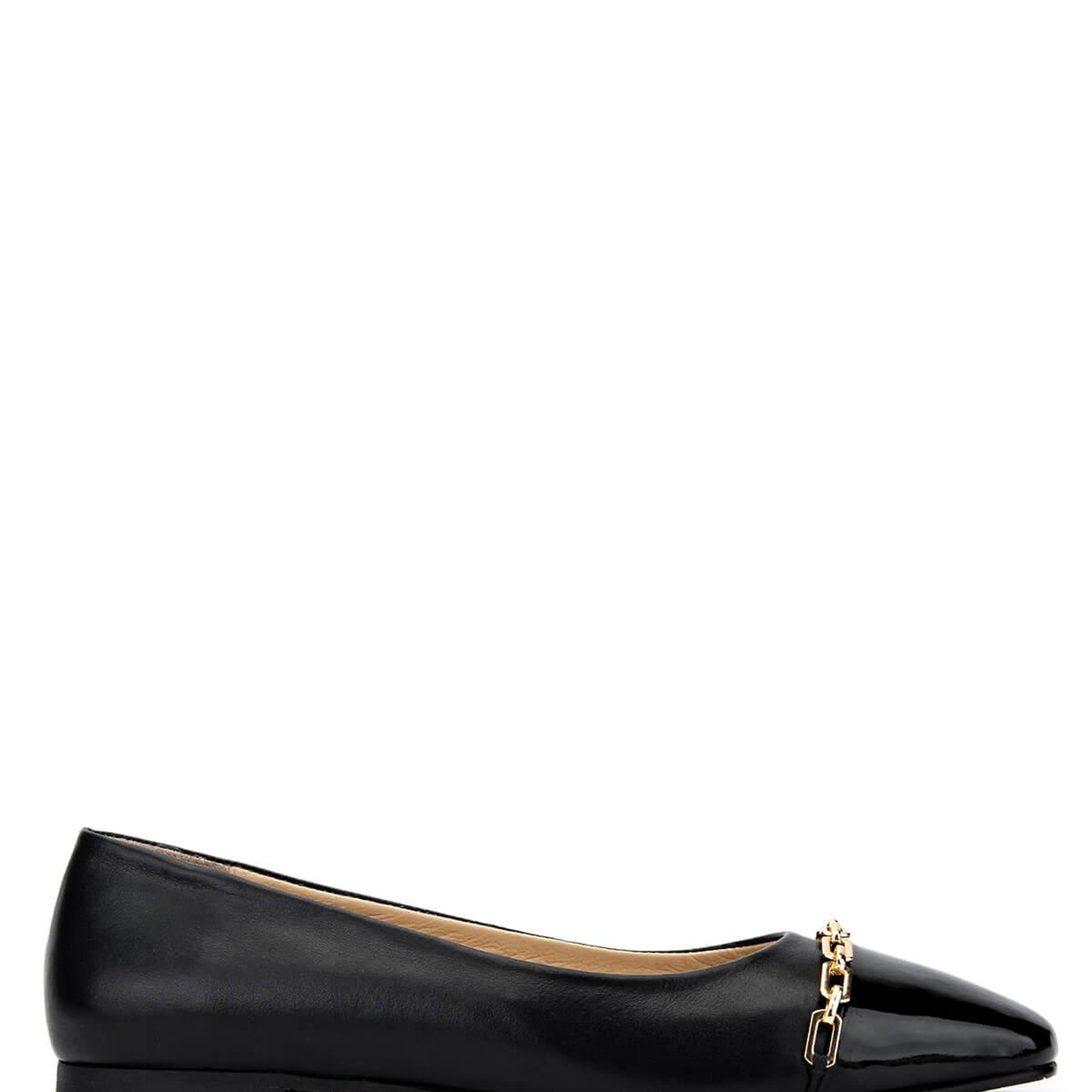 Tamer Tanca Kadın Hakiki Deri Siyah Babet Ayakkabı