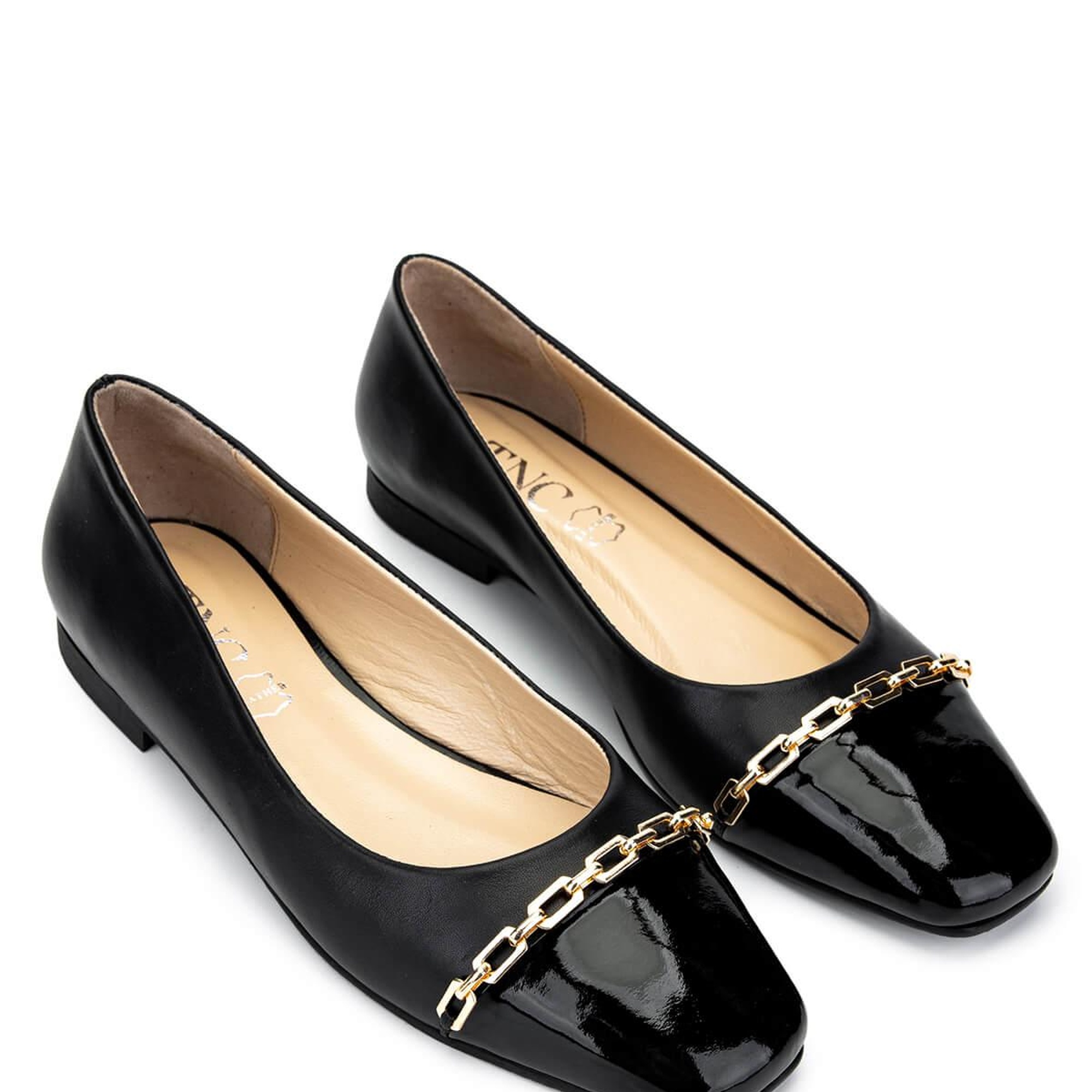 Tamer Tanca Kadın Hakiki Deri Siyah Babet Ayakkabı