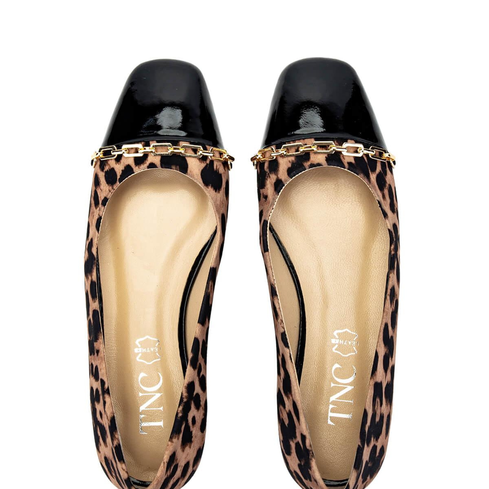 Tamer Tanca Kadın Hakiki Deri Leopar Babet Ayakkabı