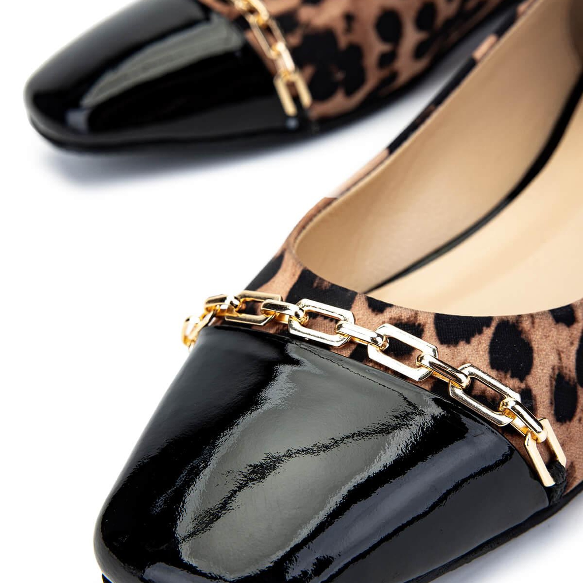 Tamer Tanca Kadın Hakiki Deri Leopar Babet Ayakkabı