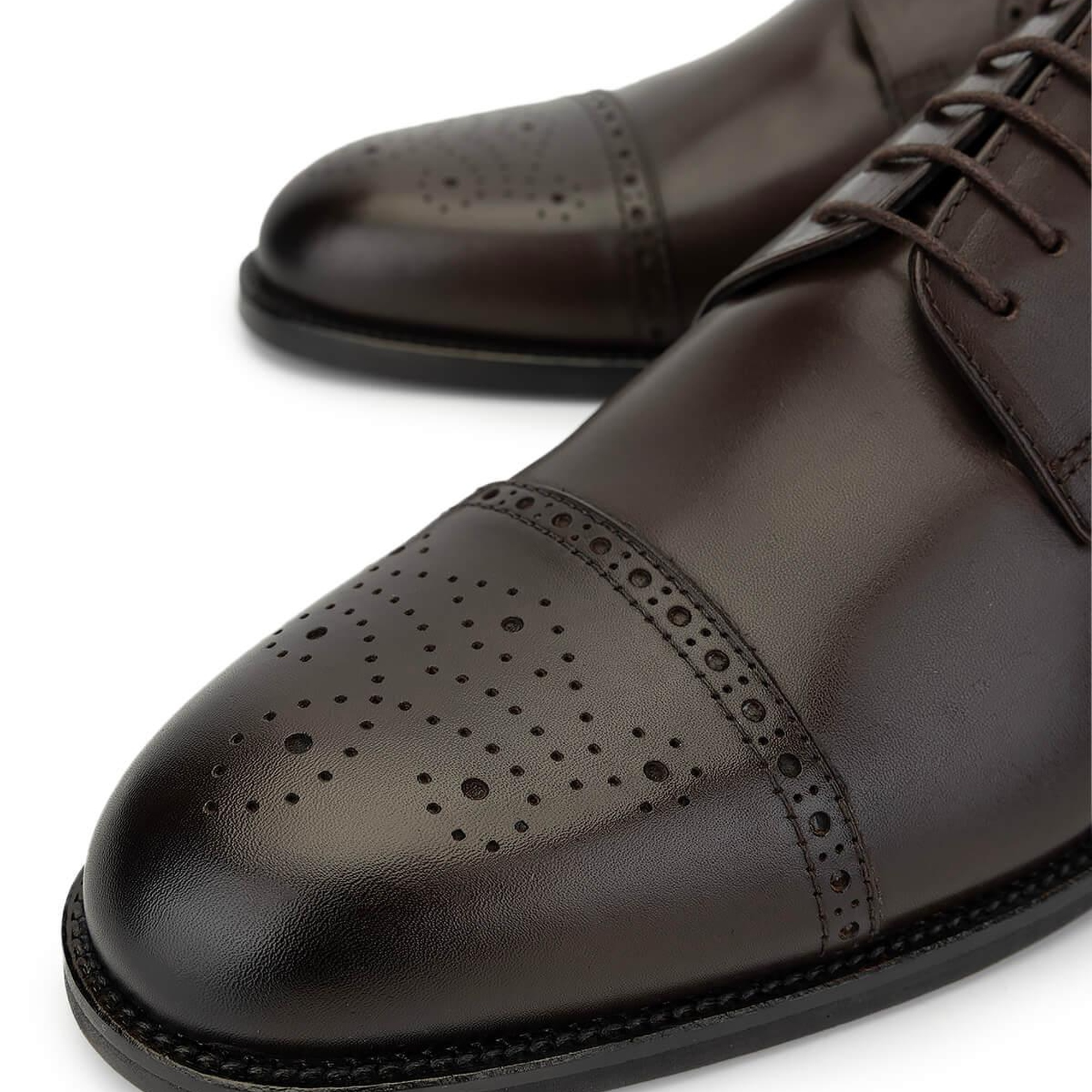 Tamer Tanca Erkek Hakiki Deri Kahverengi Klasik Ayakkabı