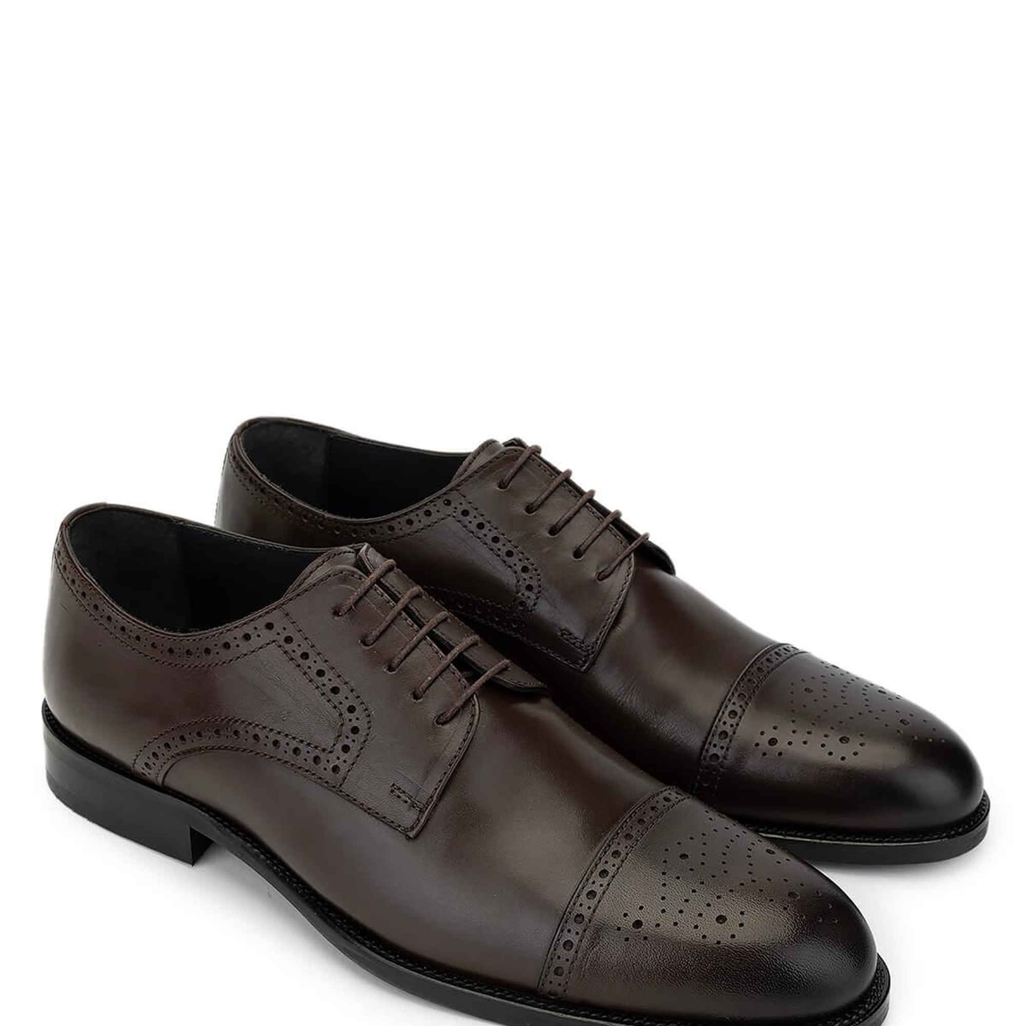 Tamer Tanca Erkek Hakiki Deri Kahverengi Klasik Ayakkabı