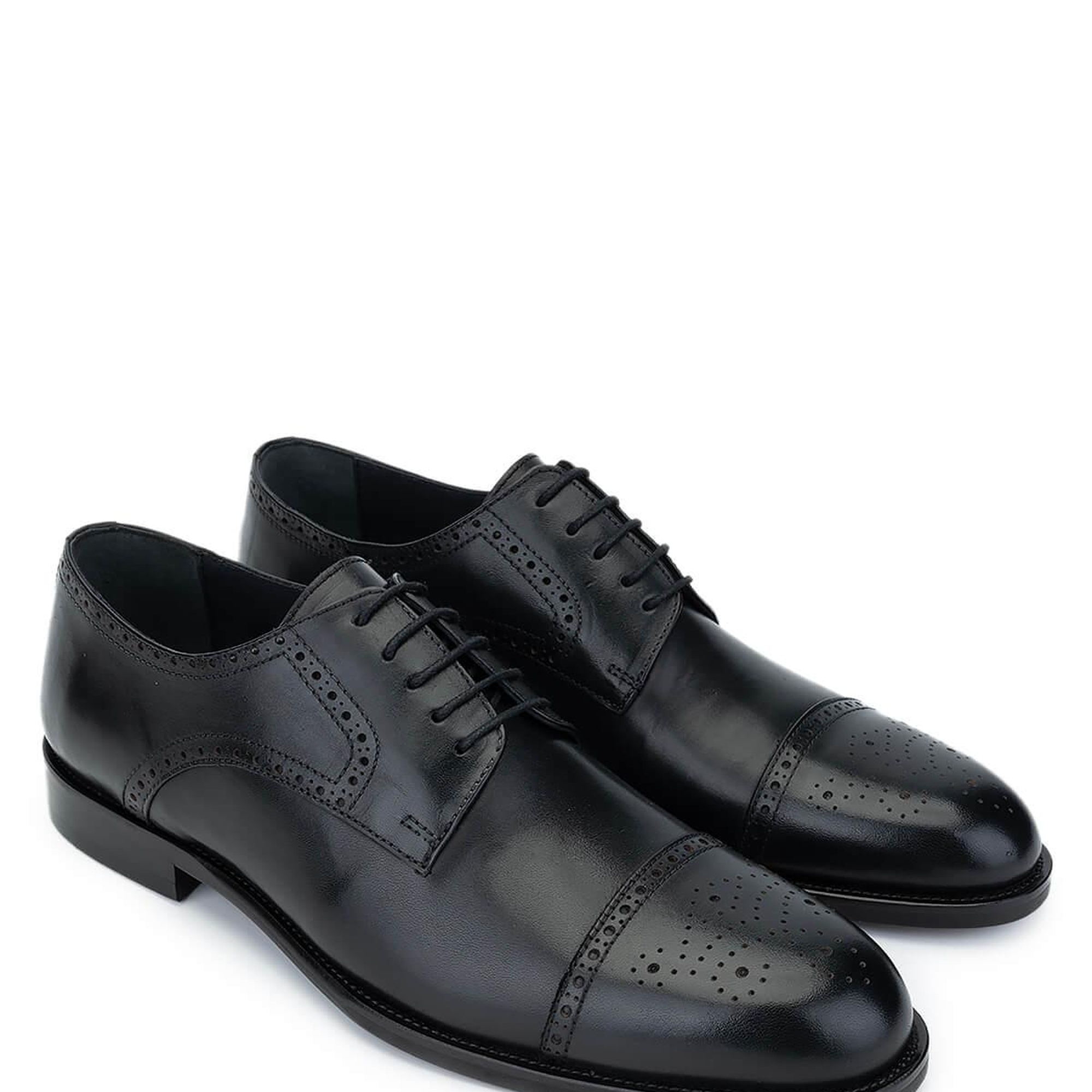 Tamer Tanca Erkek Hakiki Deri Siyah Klasik Ayakkabı