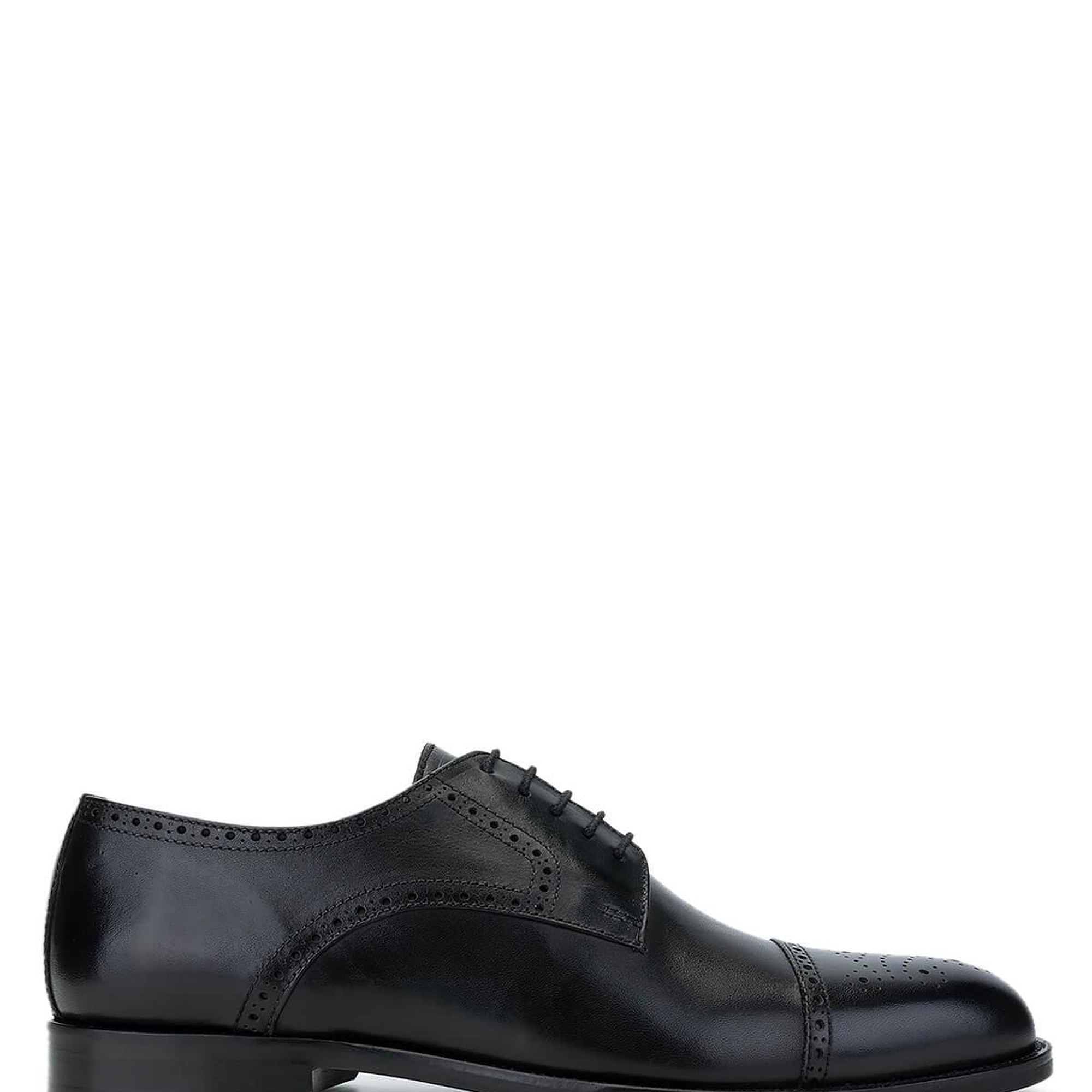 Tamer Tanca Erkek Hakiki Deri Siyah Klasik Ayakkabı