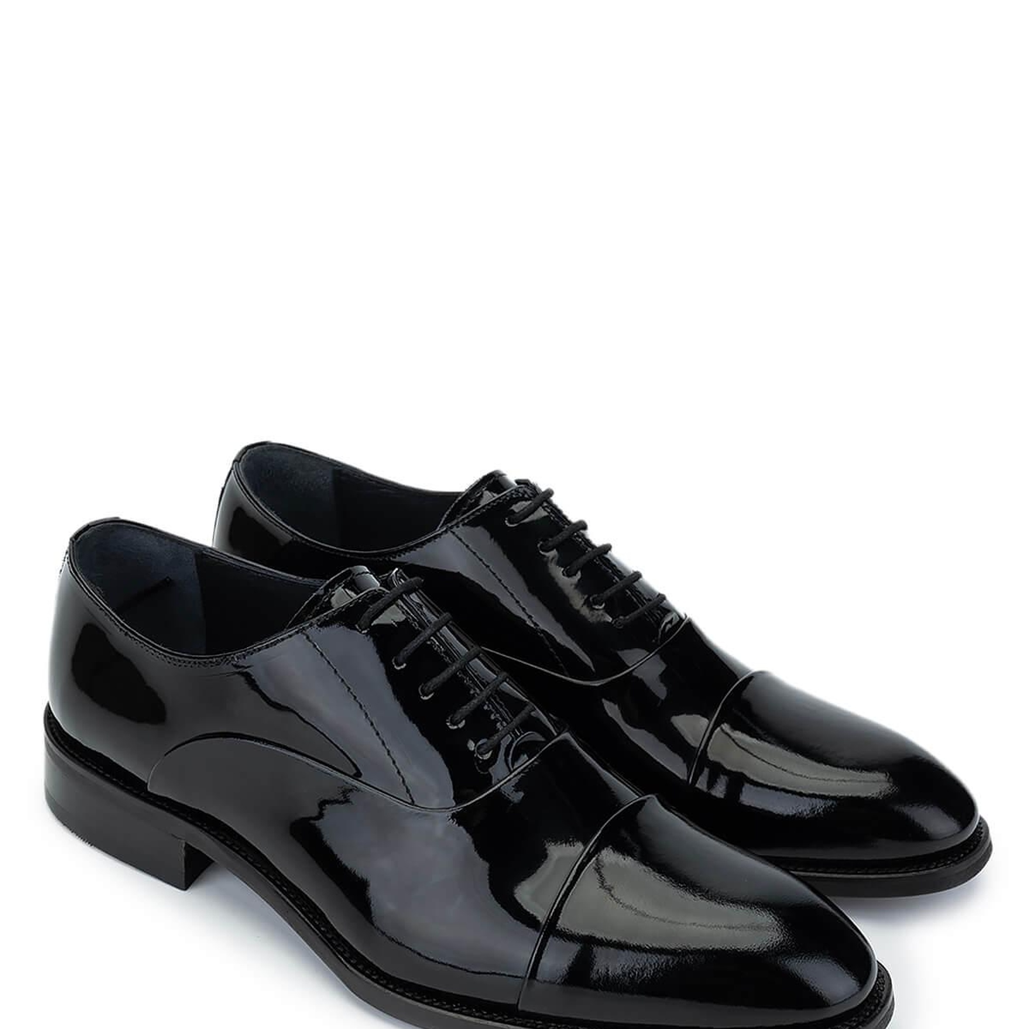 Tamer Tanca Erkek Hakiki Deri Siyah Rugan Klasik Ayakkabı