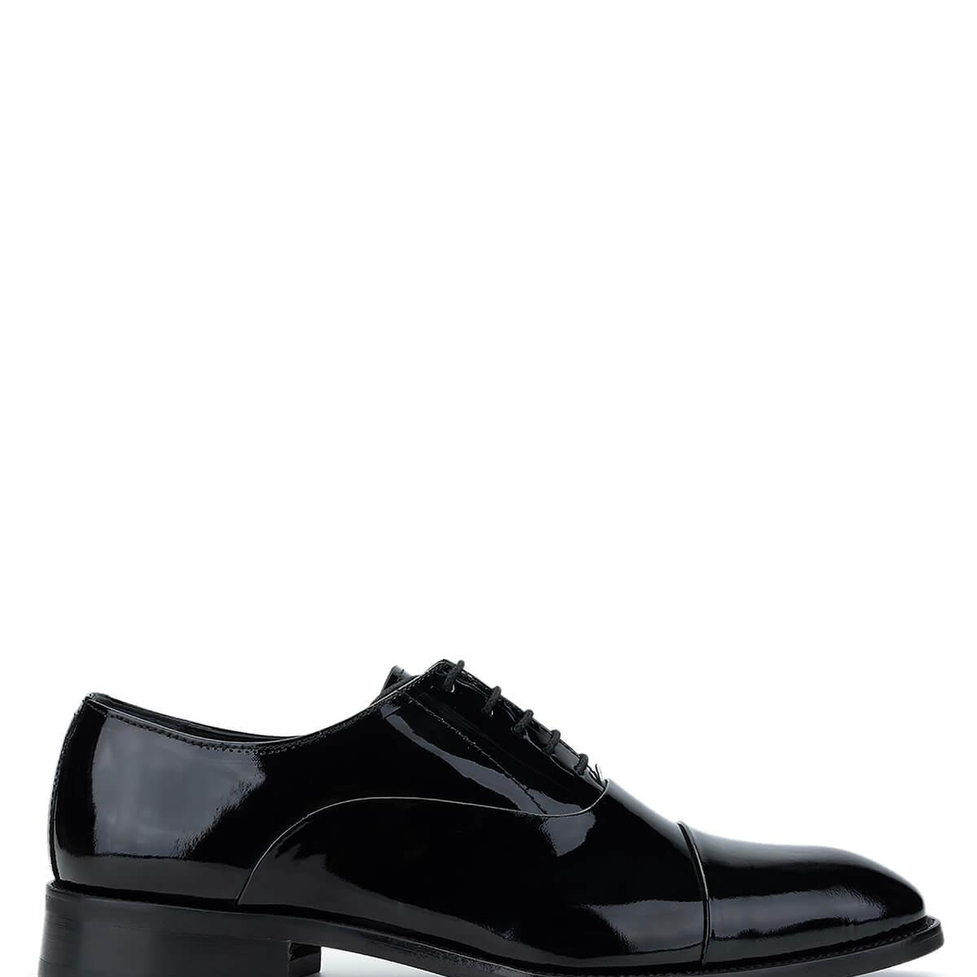 Tamer Tanca Erkek Hakiki Deri Siyah Rugan Klasik Ayakkabı