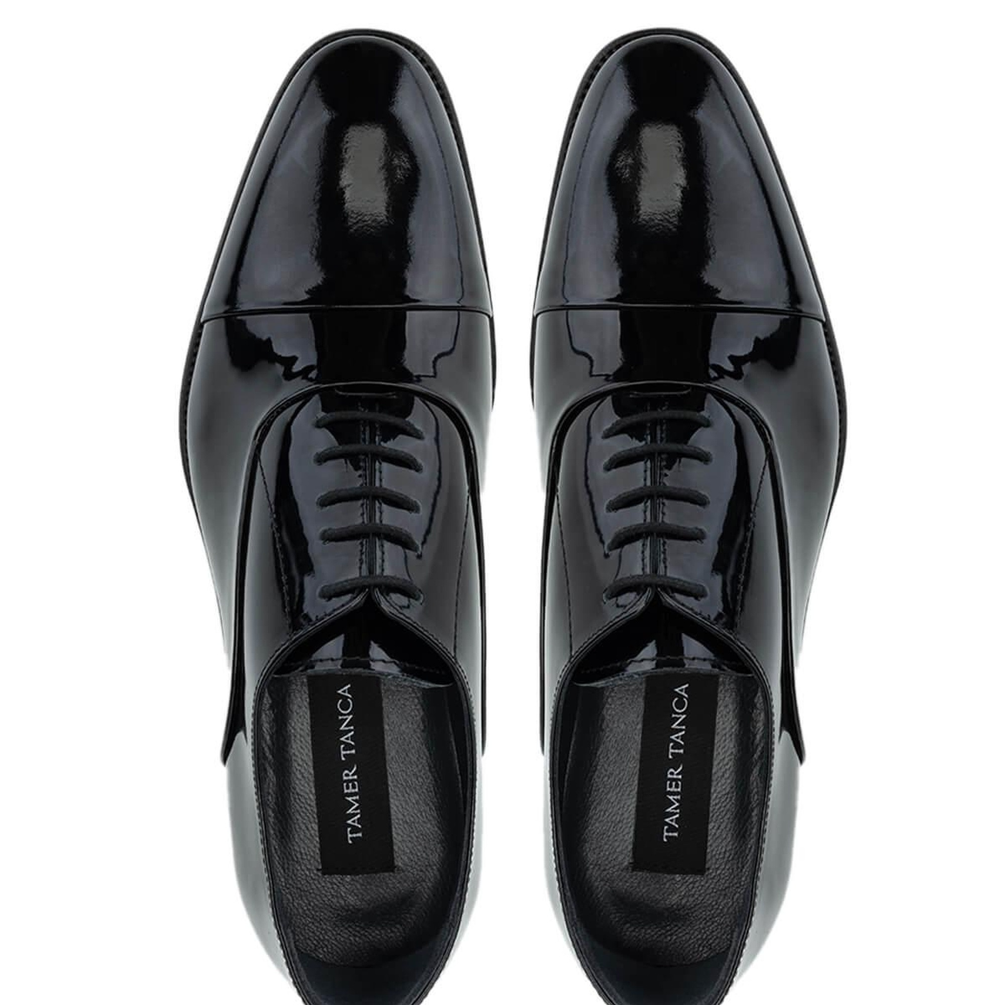 Tamer Tanca Erkek Hakiki Deri Siyah Rugan Klasik Ayakkabı