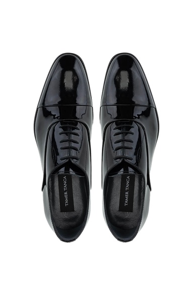  Tamer Tanca Erkek Hakiki Deri Siyah Rugan Klasik Ayakkabı