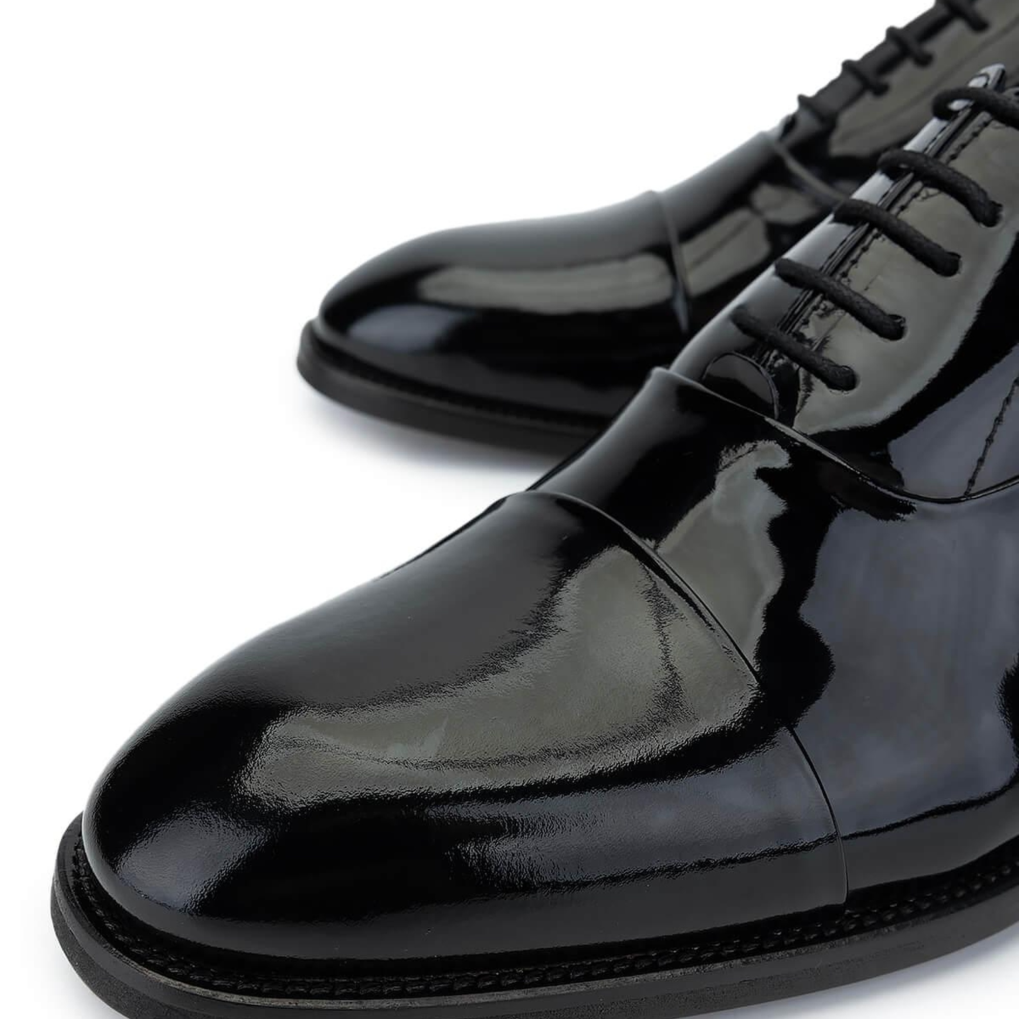 Tamer Tanca Erkek Hakiki Deri Siyah Rugan Klasik Ayakkabı