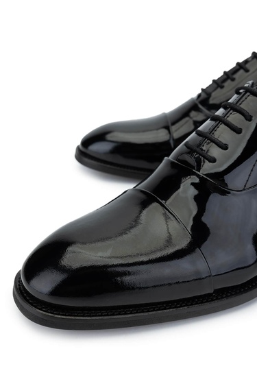  Tamer Tanca Erkek Hakiki Deri Siyah Rugan Klasik Ayakkabı