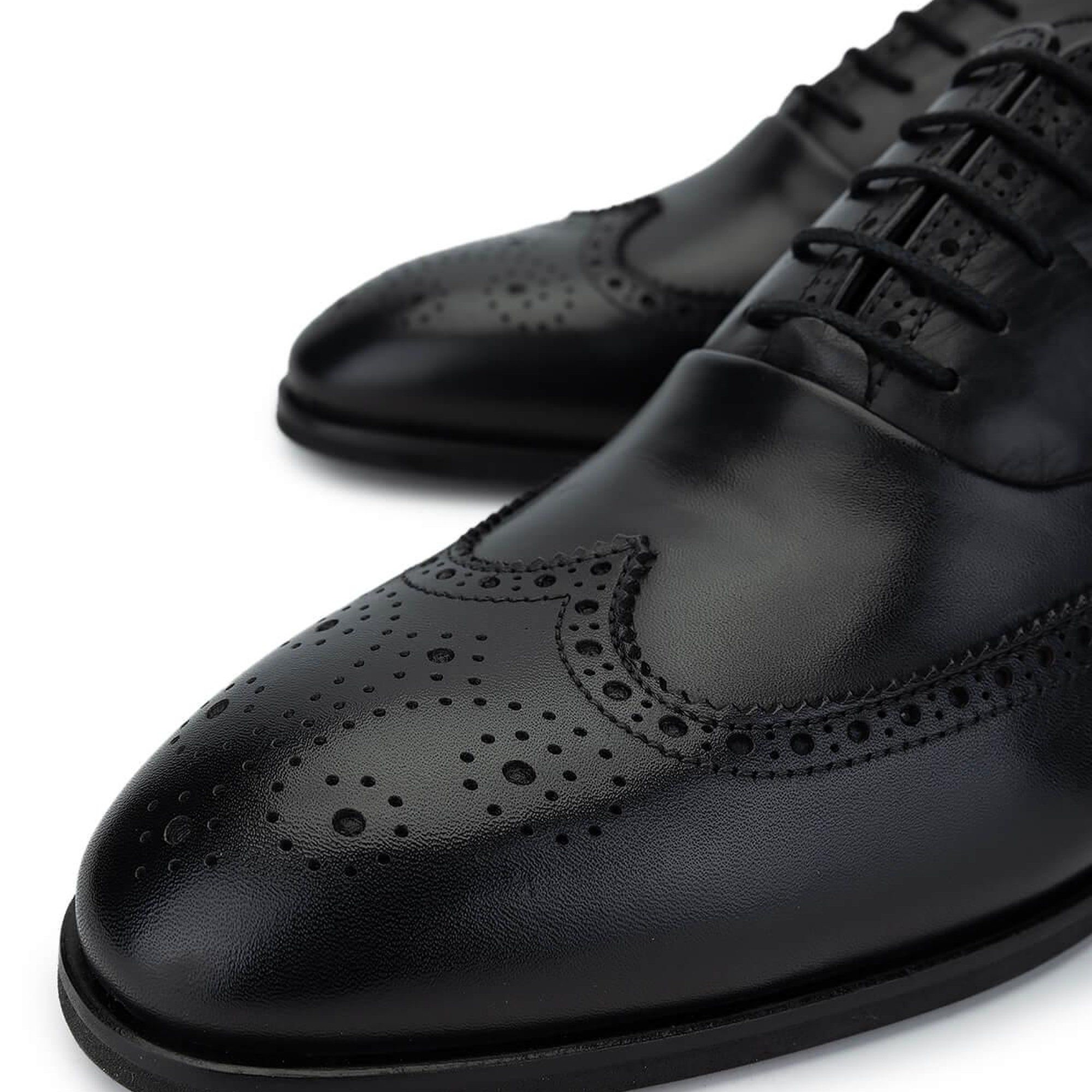 Tamer Tanca Erkek Hakiki Deri Siyah Klasik Ayakkabı