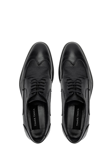  Tamer Tanca Erkek Hakiki Deri Siyah Klasik Ayakkabı